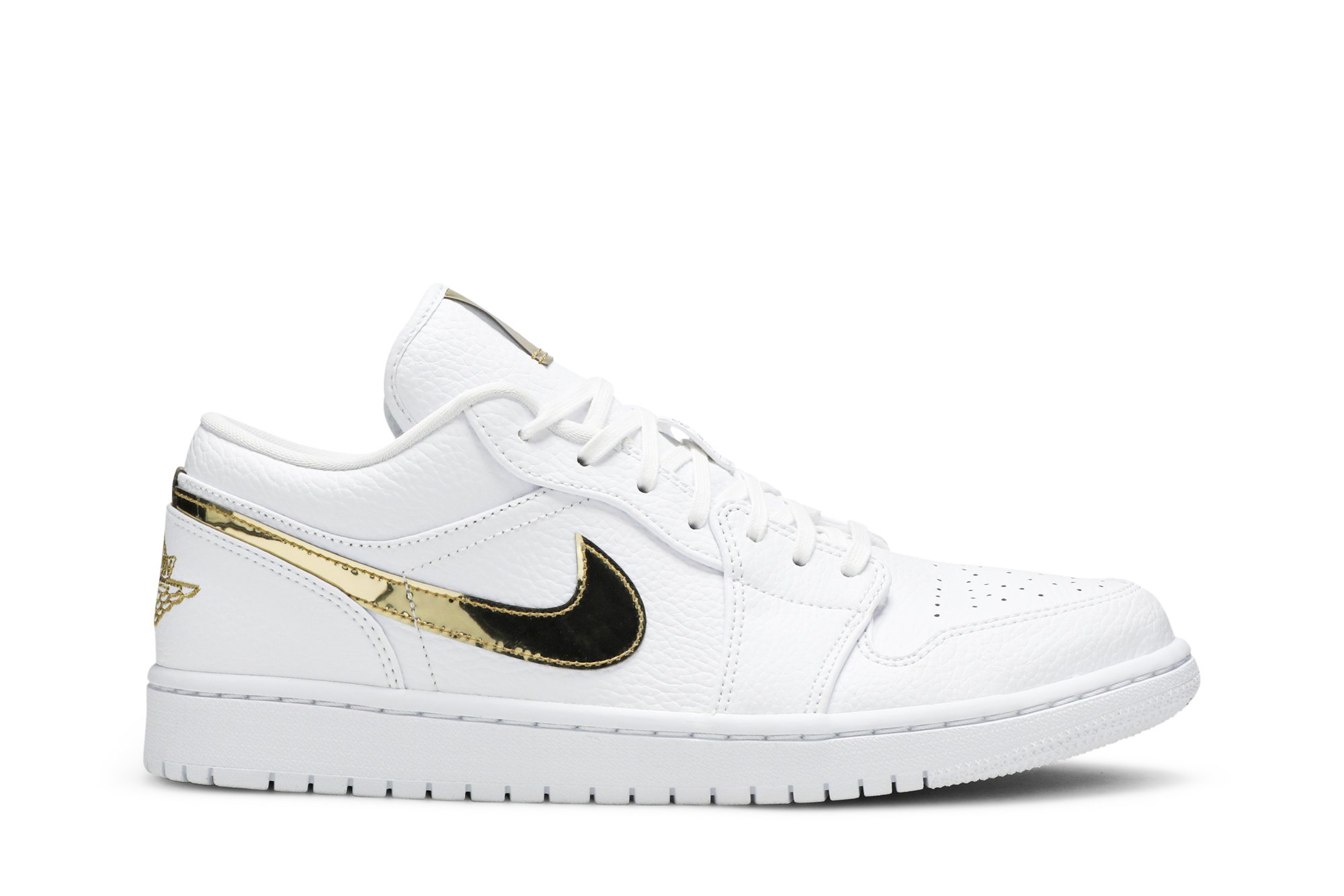Wmns Air Jordan 1 Retro Low Blanc Métallique Or Suisse