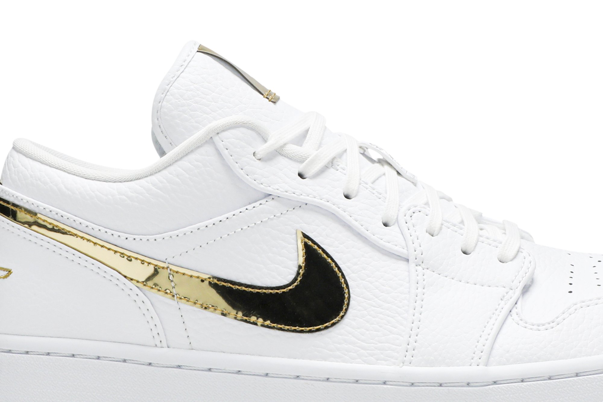 Wmns Air Jordan 1 Retro Low Blanc Métallique Or Suisse