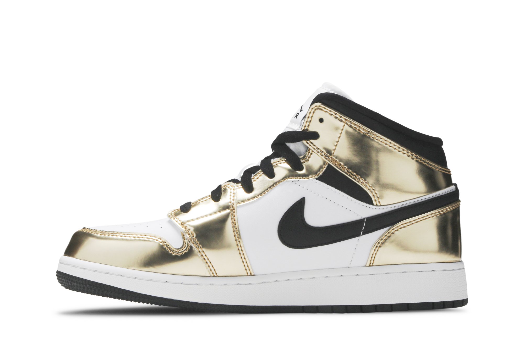 Air Jordan 1 Mid Se Gs Métallique Or Suisse