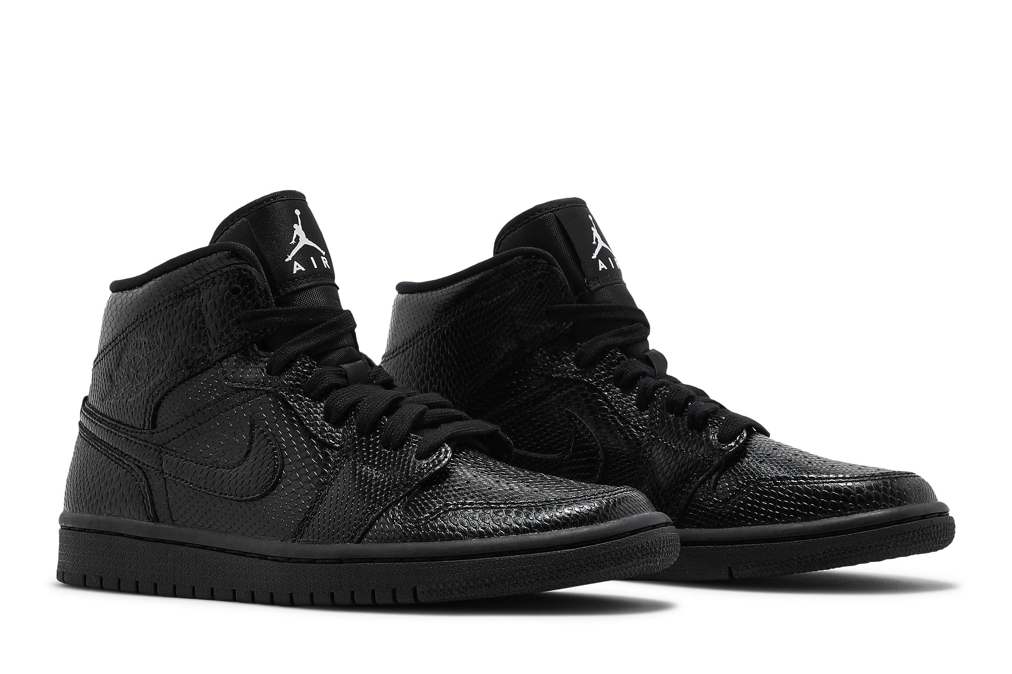 Wmns Air Jordan 1 Mid Noir Peau De Serpent Suisse