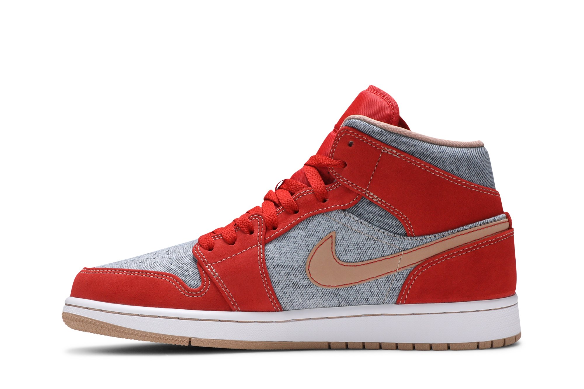 Air Jordan 1 Mid Denim Rouge Suisse