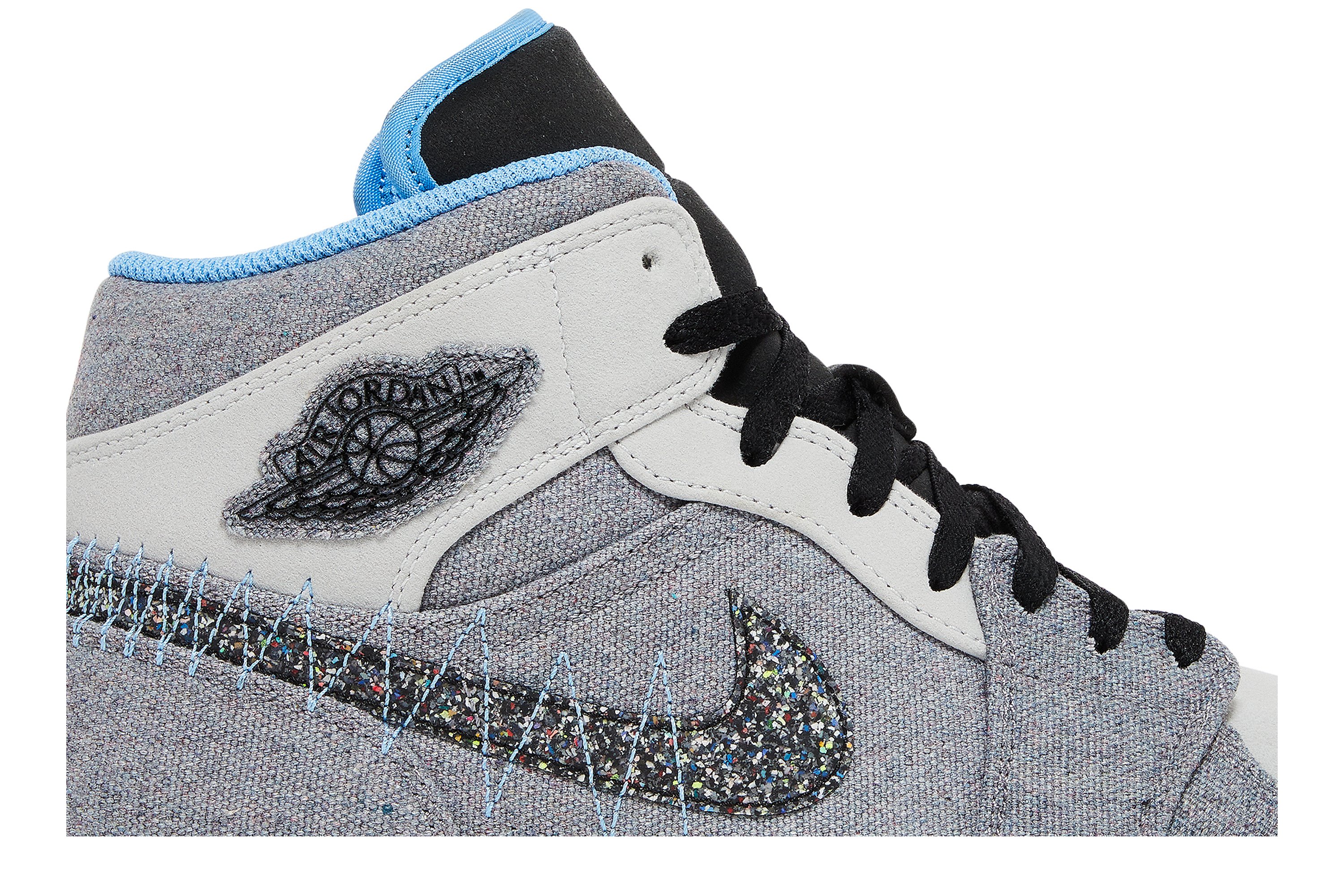 Air Jordan 1 Mid Cratère Gris Université Bleu Suisse