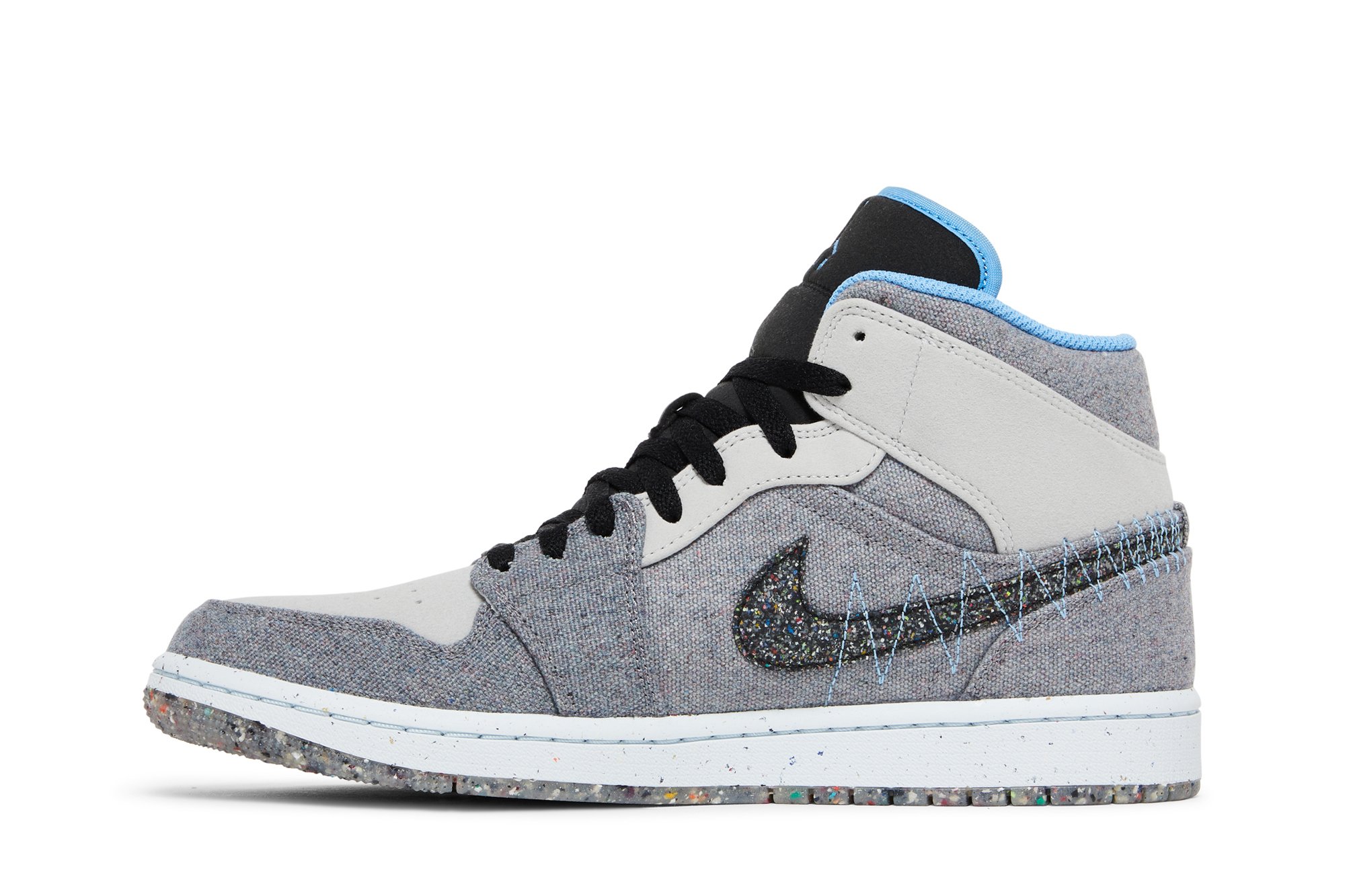 Air Jordan 1 Mid Cratère Gris Université Bleu Suisse