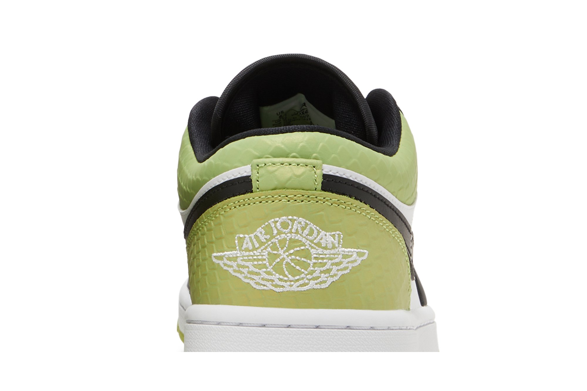 Wmns Air Jordan 1 Low Se Vivid Green Snakeskin Suisse