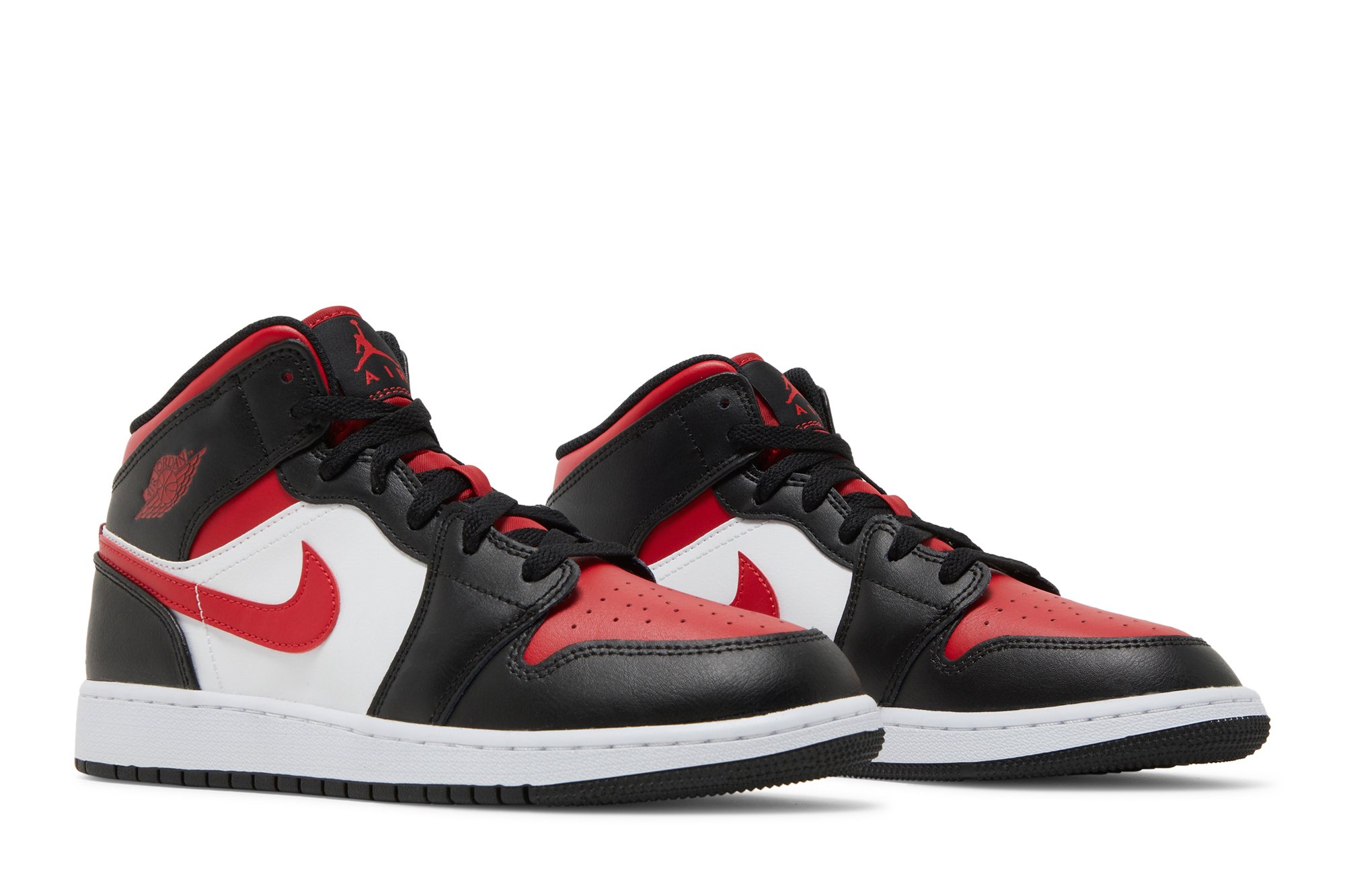 Air Jordan 1 Mid Gs Noir Feu Rouge Suisse