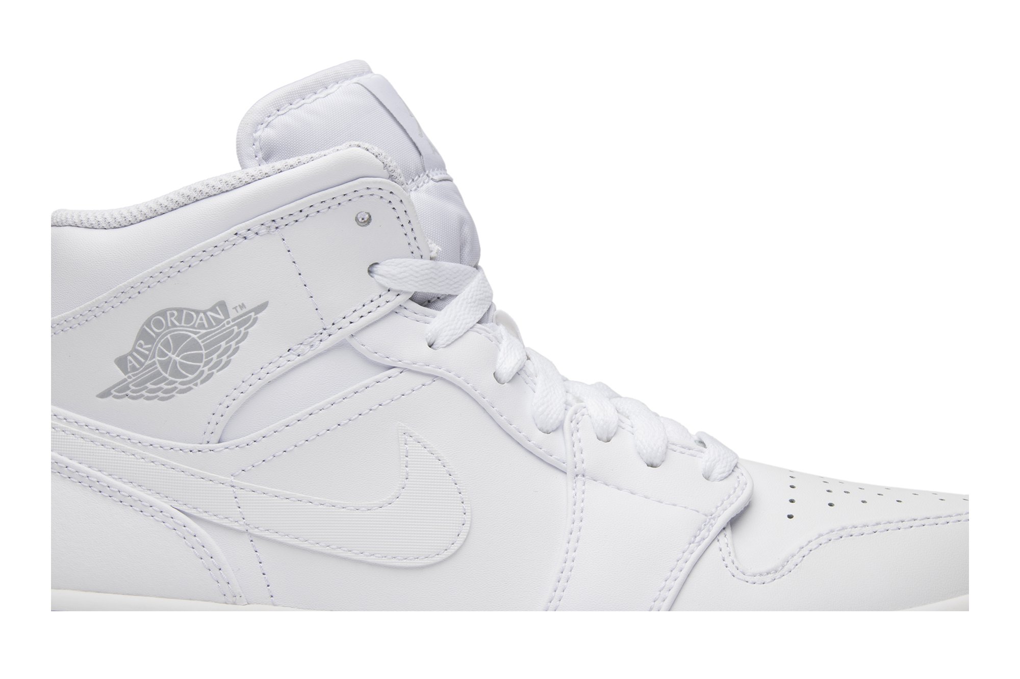 Air Jordan 1 Retro Mid Triple Blanc Suisse
