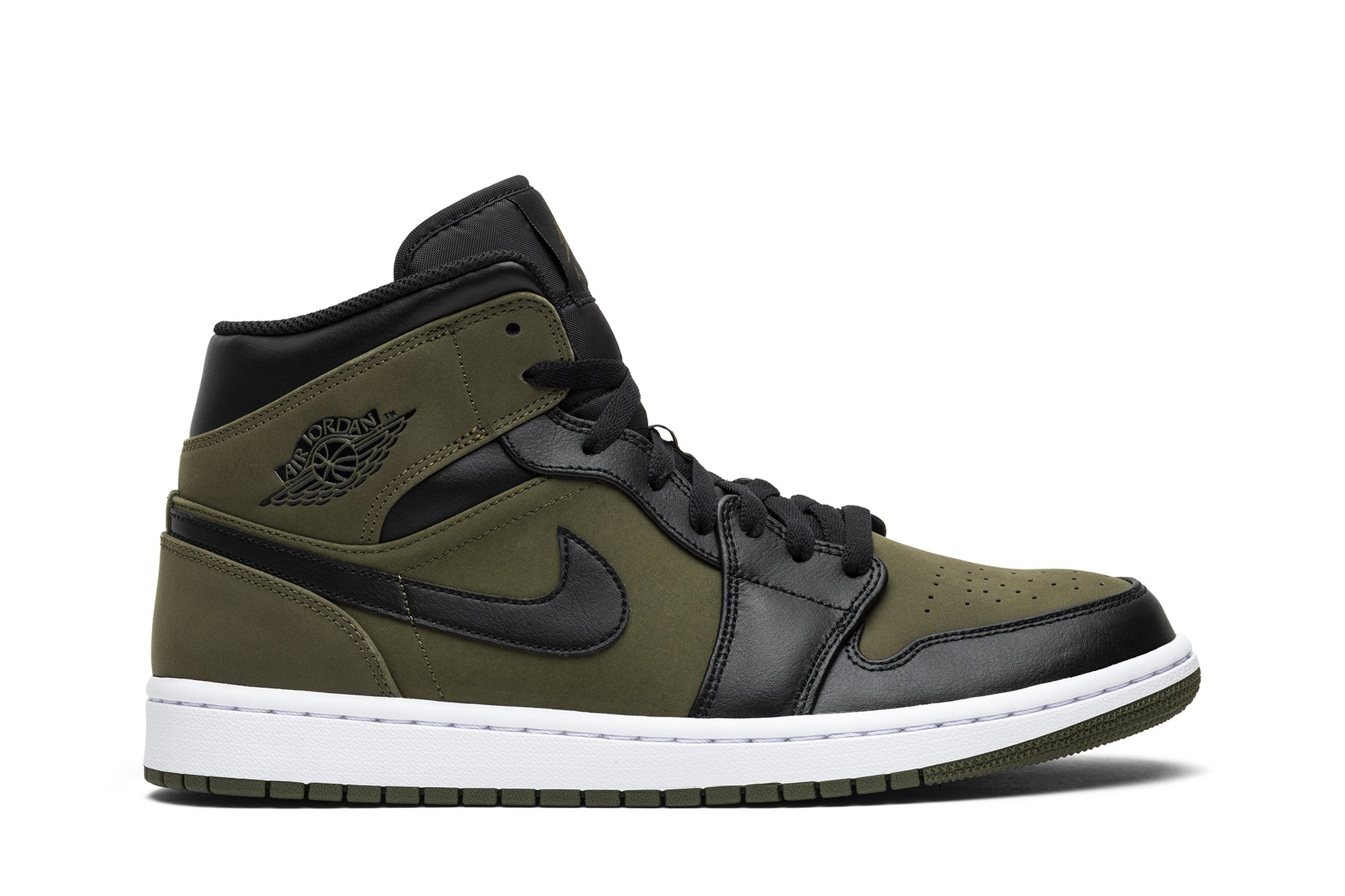Air Jordan 1 Mid Toile Olive Suisse