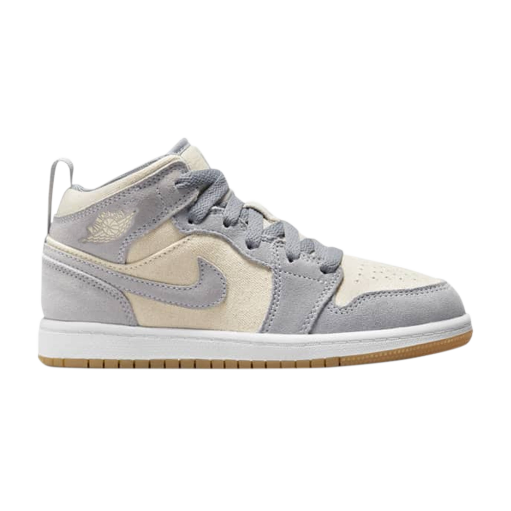 Air Jordan 1 Mid Se Ps Lait De Coco Particule Gris Suisse