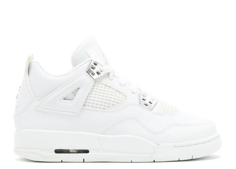 Air Jordan 4 Retro Gs Argent Pur Blanc Suisse