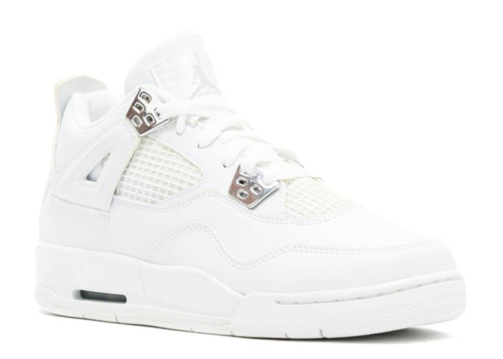 Air Jordan 4 Retro Gs Argent Pur Blanc Suisse