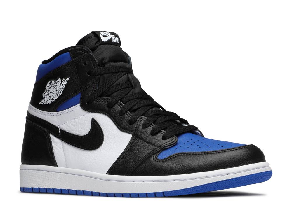 Air Jordan 1 Retro High And Royal Toe Noir Suisse