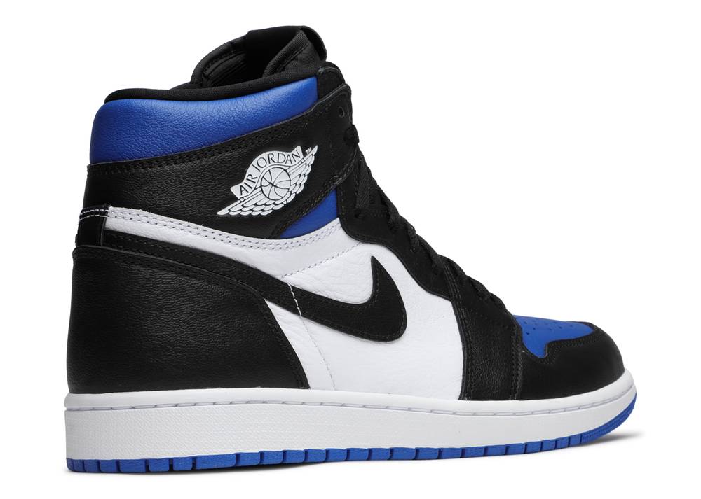 Air Jordan 1 Retro High And Royal Toe Noir Suisse