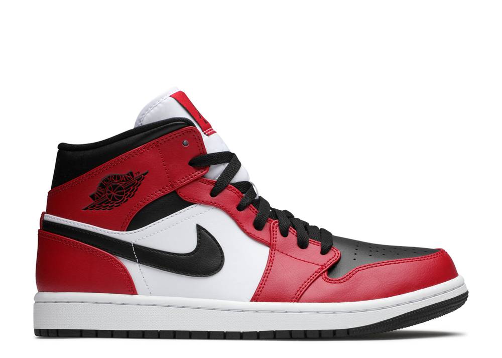 Air Jordan 1 Mid Chicago Noir/gym Rouge/blanc Suisse