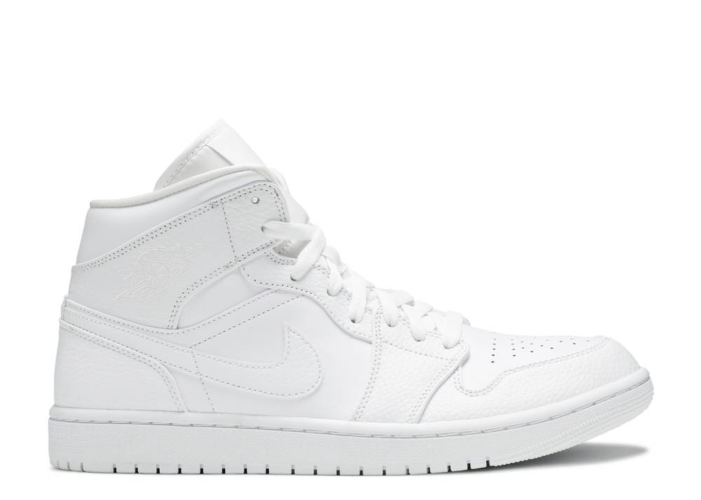 Air Jordan 1 Mid' Triple Blanc Suisse