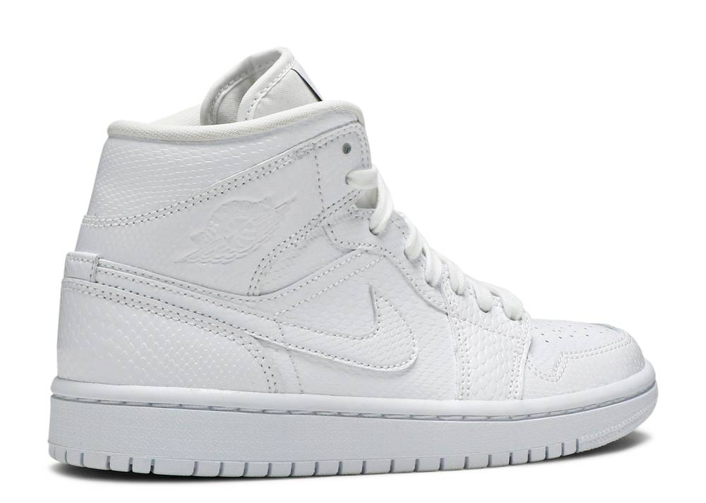 Wmns Air Jordan 1 Mid Chic Blanc Peau De Serpent Suisse