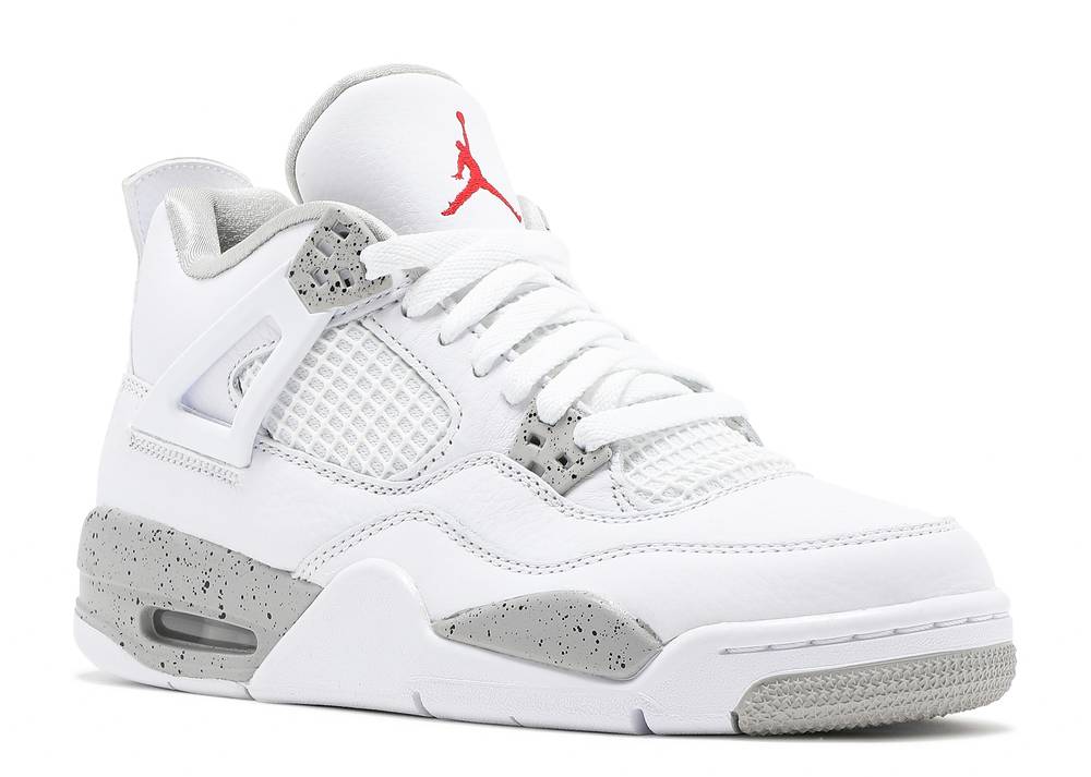 Air Jordan 4 Retro Gs' Blanc Oreo Suisse