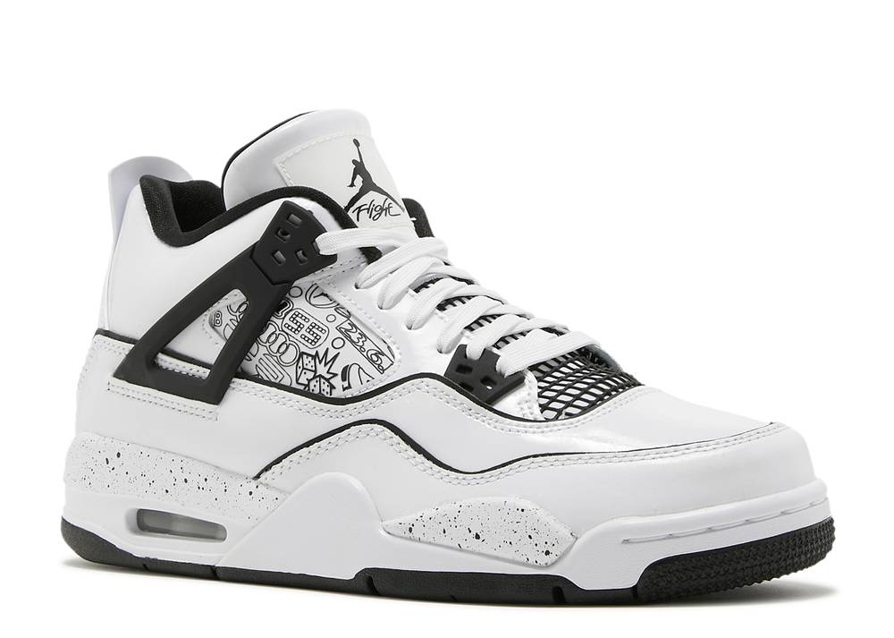 Air Jordan 4 Retro Gs Diy Blanc Suisse