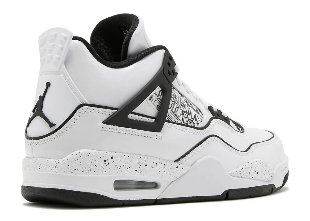 Air Jordan 4 Retro Gs Diy Blanc Suisse