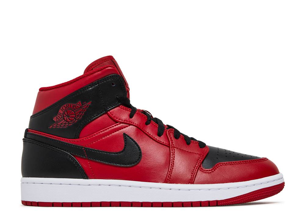 Air Jordan 1 Mid Reverse Bred Gym Rouge Suisse