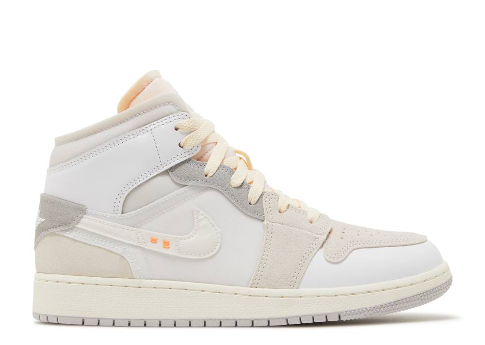 Air Jordan 1 Mid Se Craft Gs Inside Out Blanc Suisse
