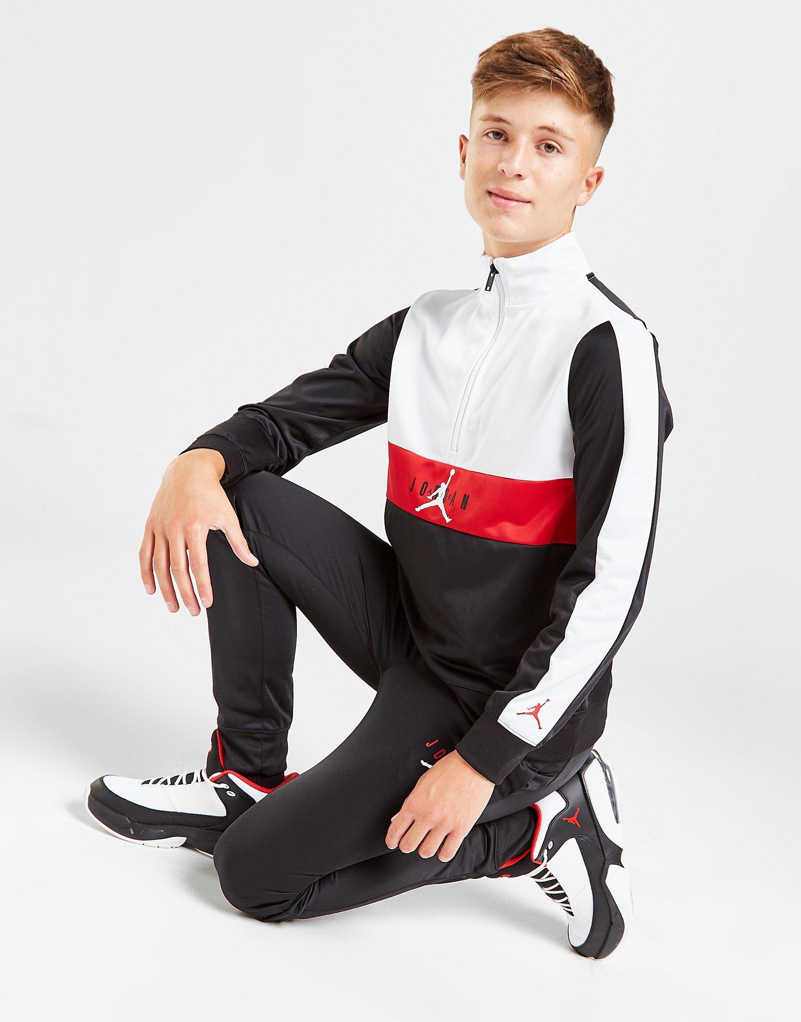 Jordan 1/2 Zip Tricot Survêtement Junior Noir Suisse