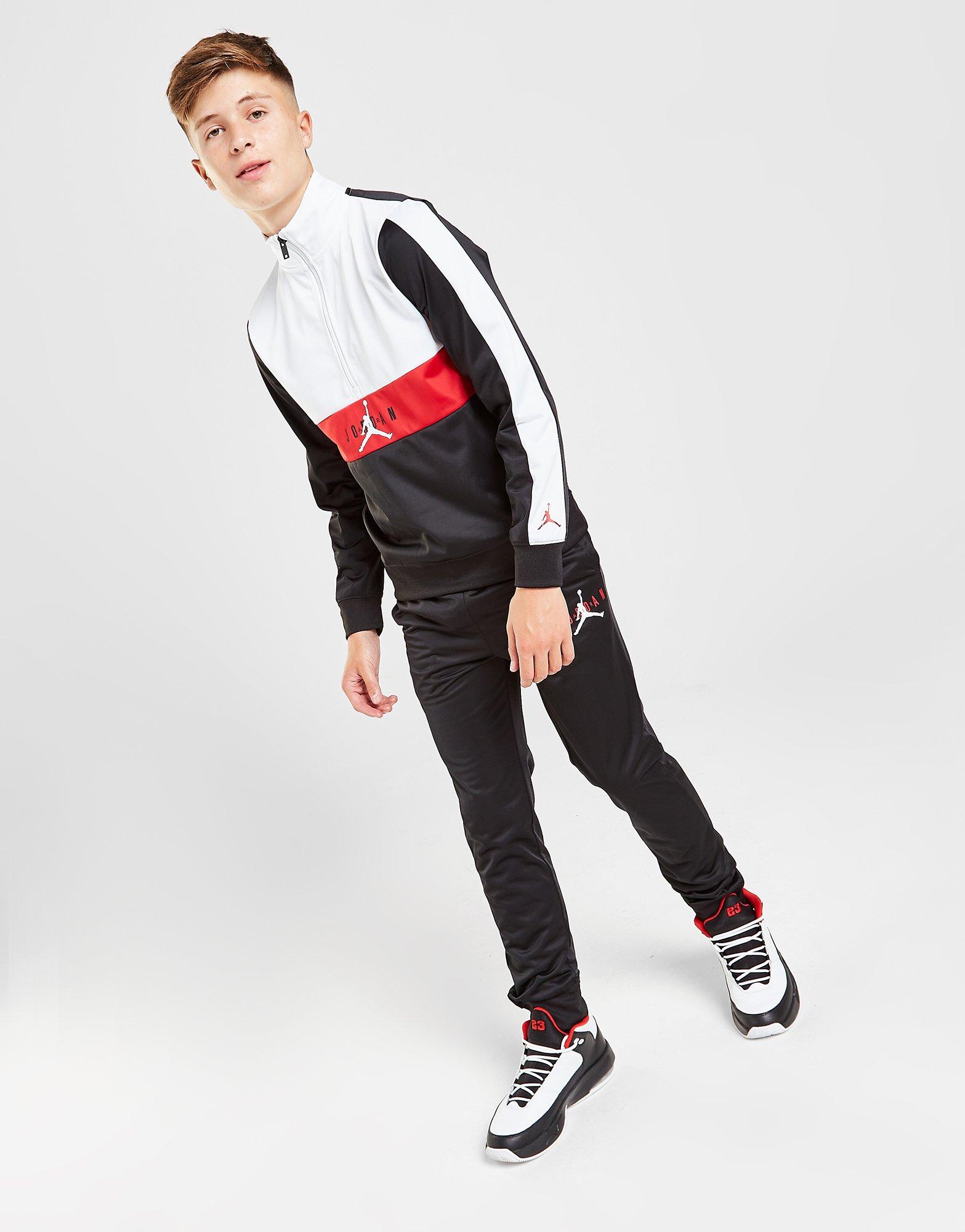 Jordan 1/2 Zip Tricot Survêtement Junior Noir Suisse