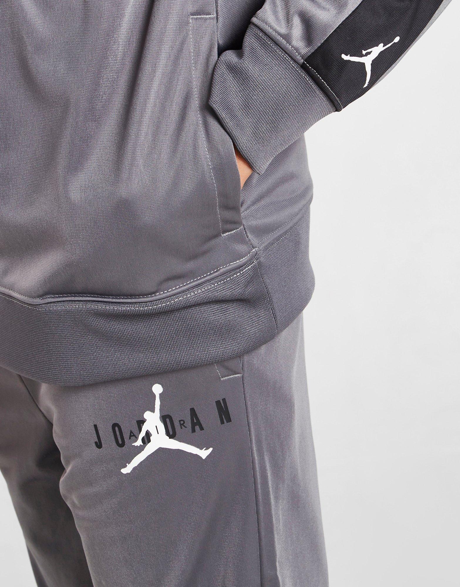 Jordan 1/2 Zip Tricot Survêtement Junior Gris Suisse