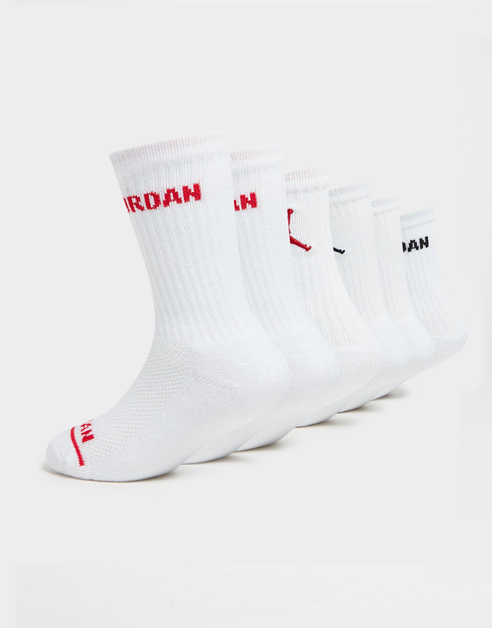 Jordan 6-pack Crew Chaussettes Junior Blanc Suisse