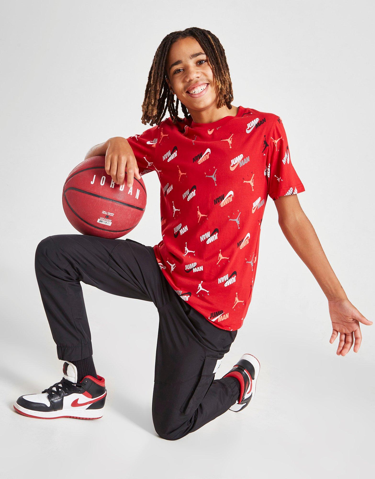 Jordan T-shirt Jumpman Imprimé All Over Junior Rouge Suisse