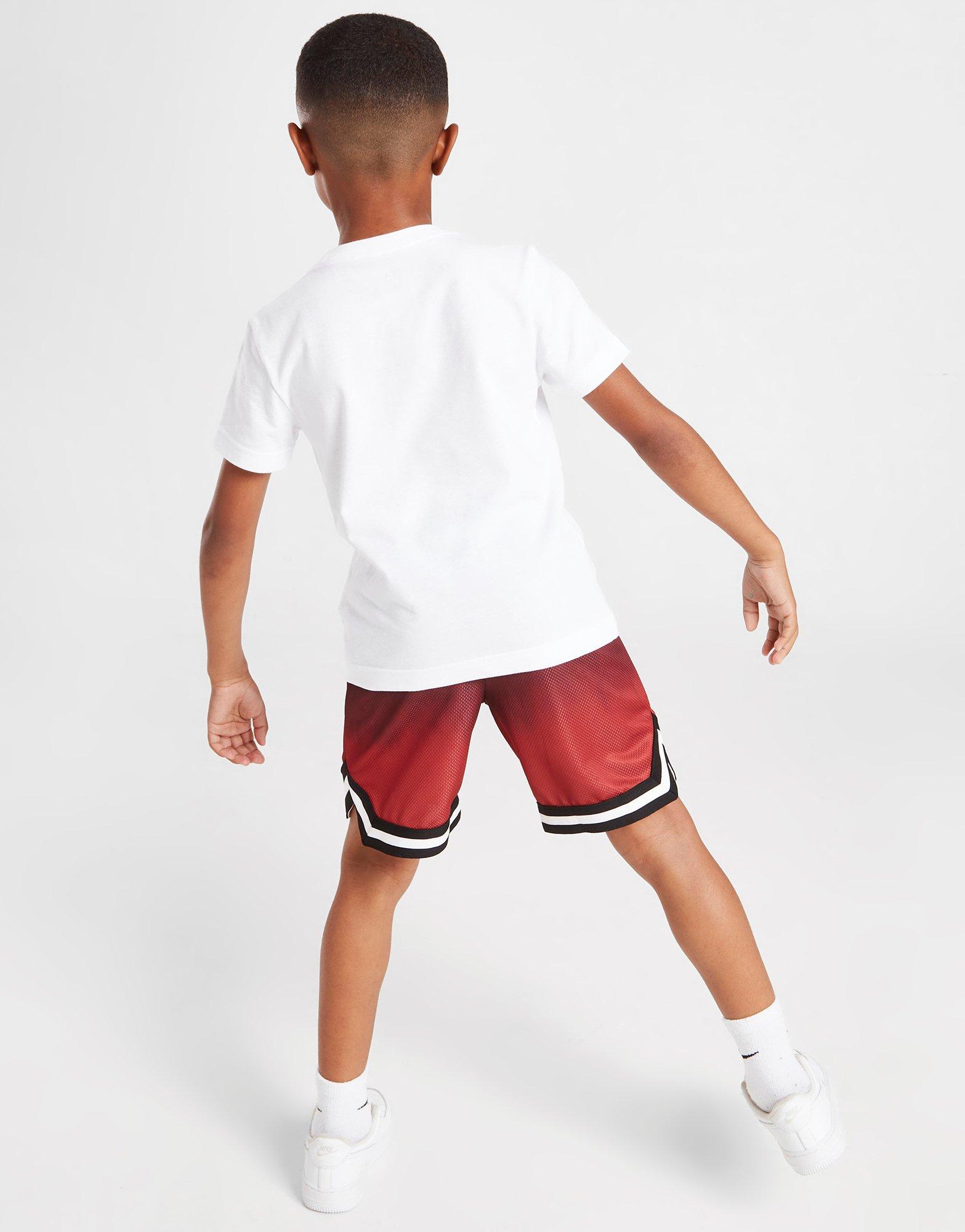 Ensemble T-shirt/short Jordan Fade Mesh Enfant Blanc Suisse