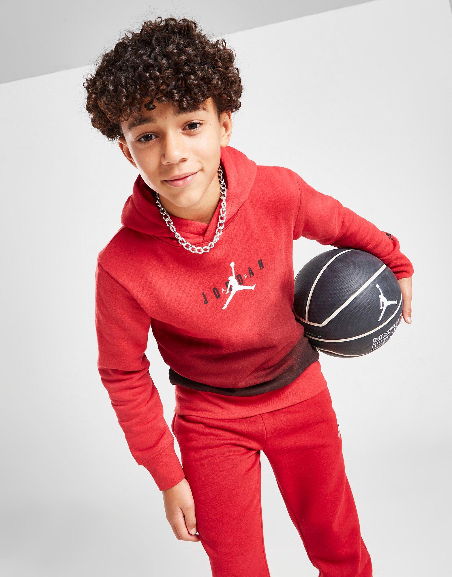 Sweat à Capuche Jordan Fade Overhead Junior Rouge Suisse