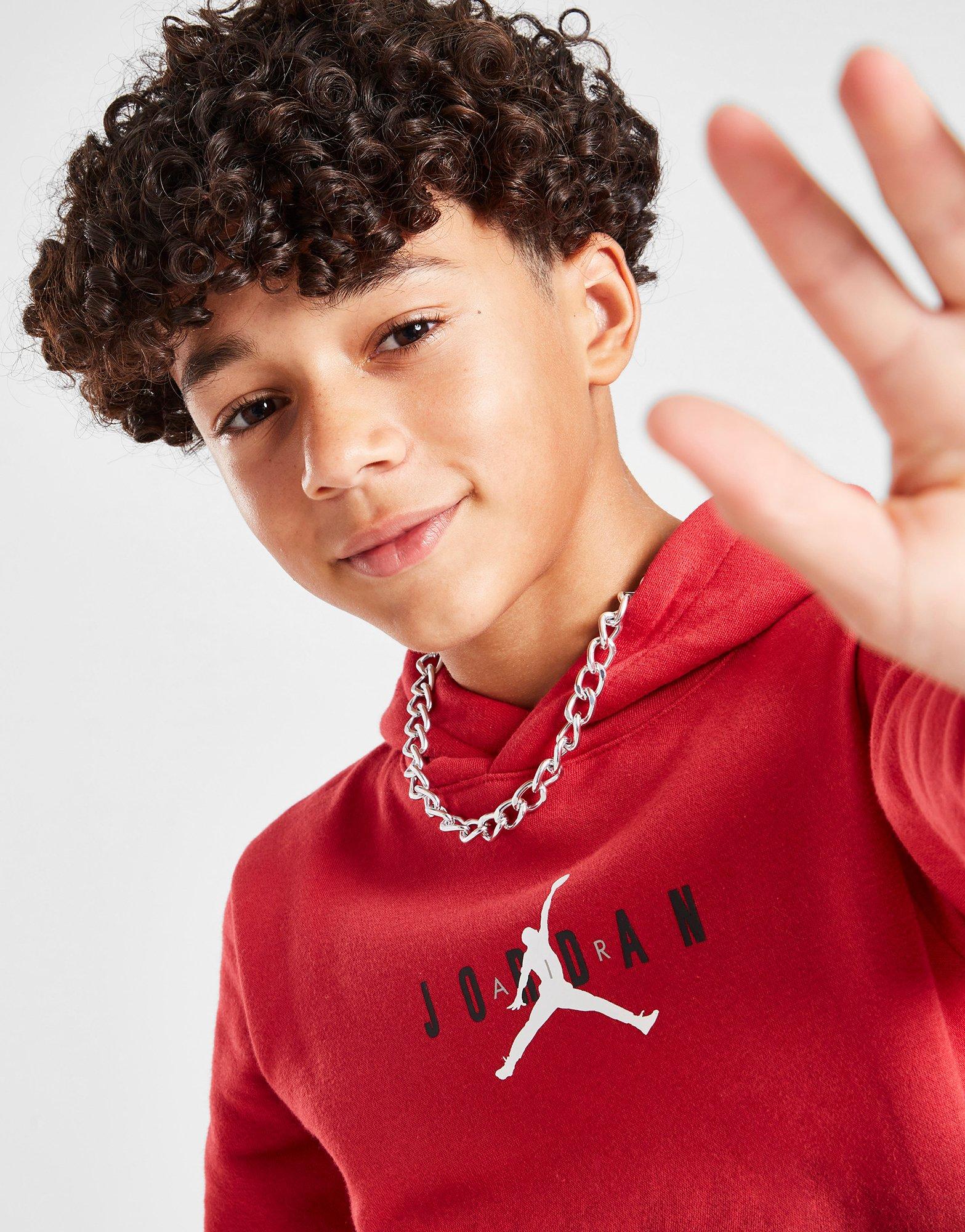 Sweat à Capuche Jordan Fade Overhead Junior Rouge Suisse