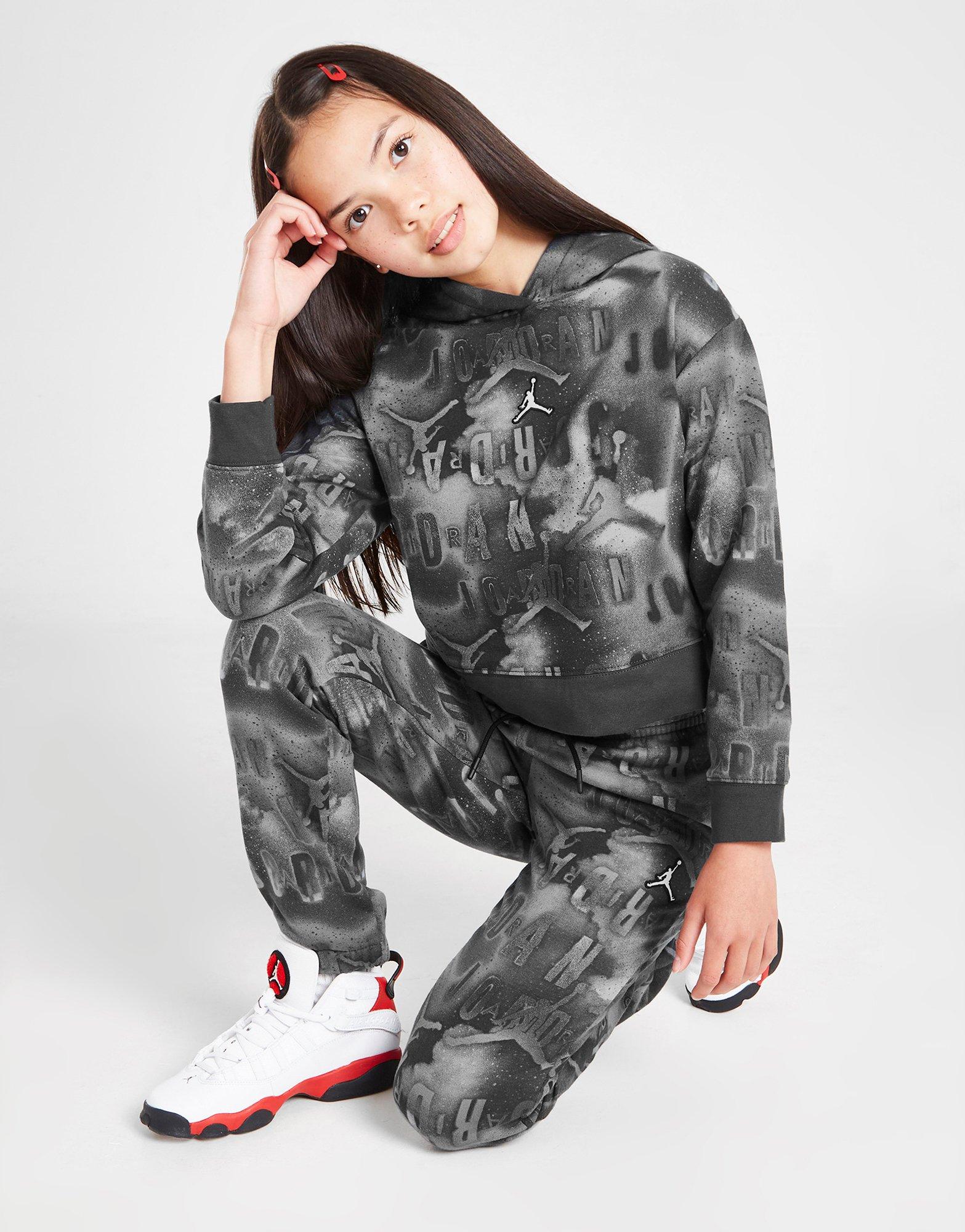 Sweat à Capuche Tie-dye Imprimé All Over Jordan Fille Junior Noir Suisse