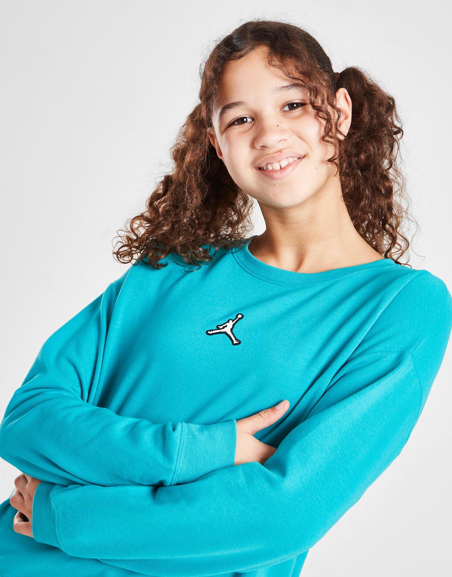 Sweat-shirt Jordan Essential Box Crew Pour Fille Junior Bleu Suisse