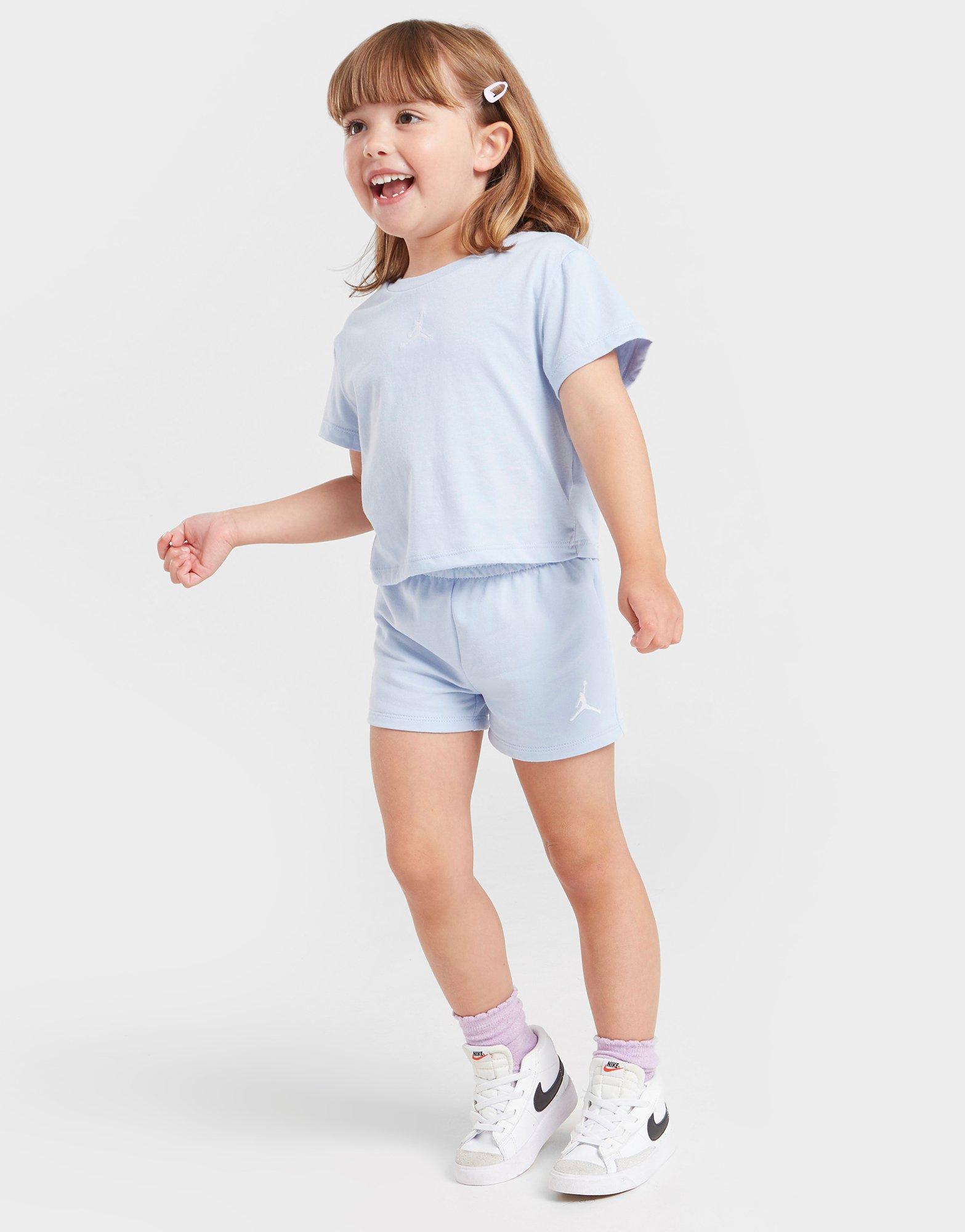 Ensemble T-shirt Et Short Jordan Filles Essential Bébé Bleu Suisse