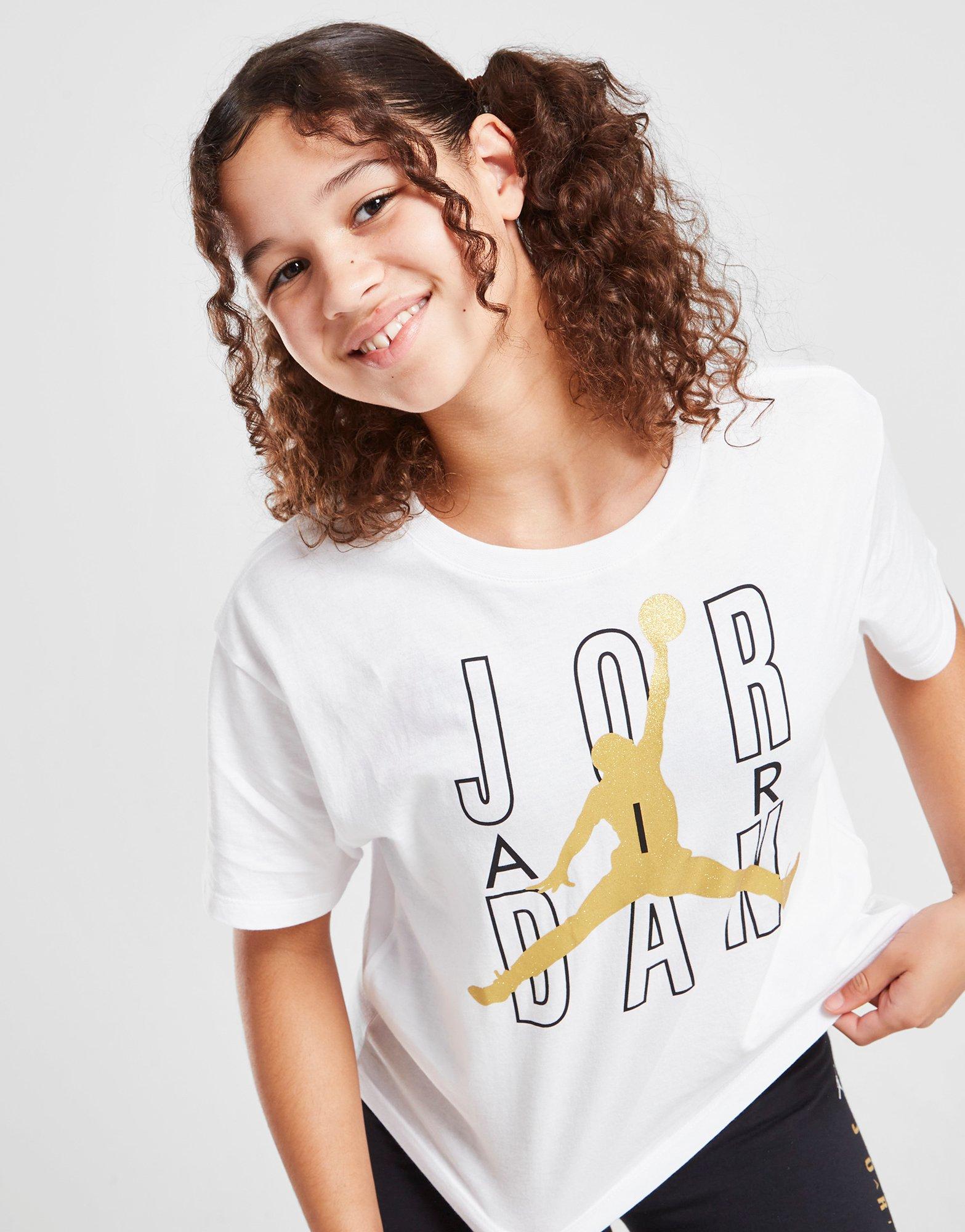 T-shirt Jordan Fille Jumpman Air Shine Junior Blanc Suisse