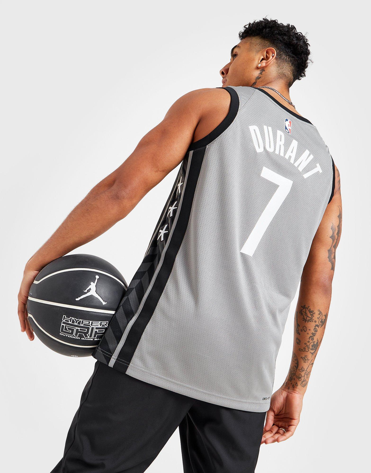 Jordan Nba Brooklyn Nets Durant #7 Maillot Swingman Noir Suisse