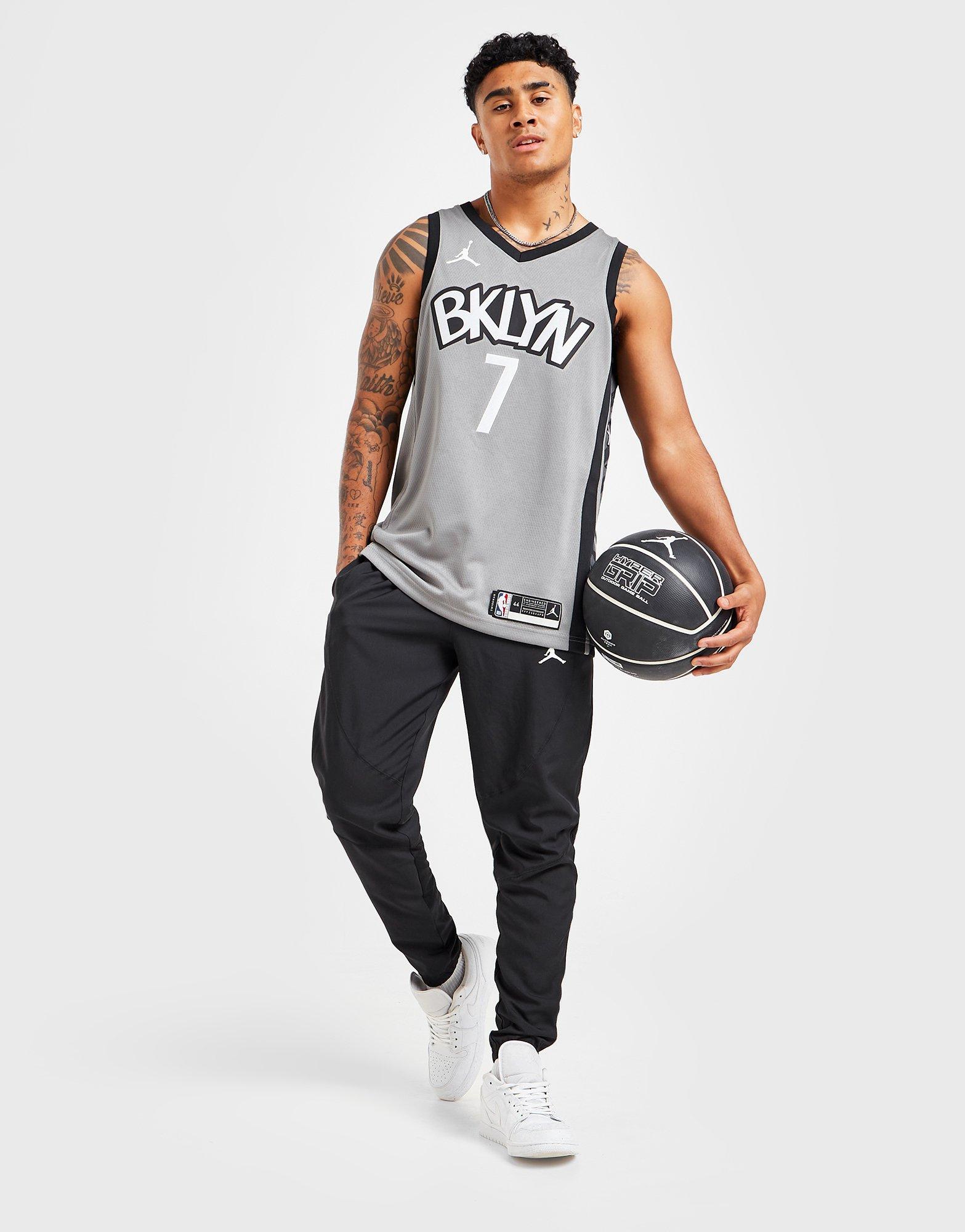 Jordan Nba Brooklyn Nets Durant #7 Maillot Swingman Noir Suisse