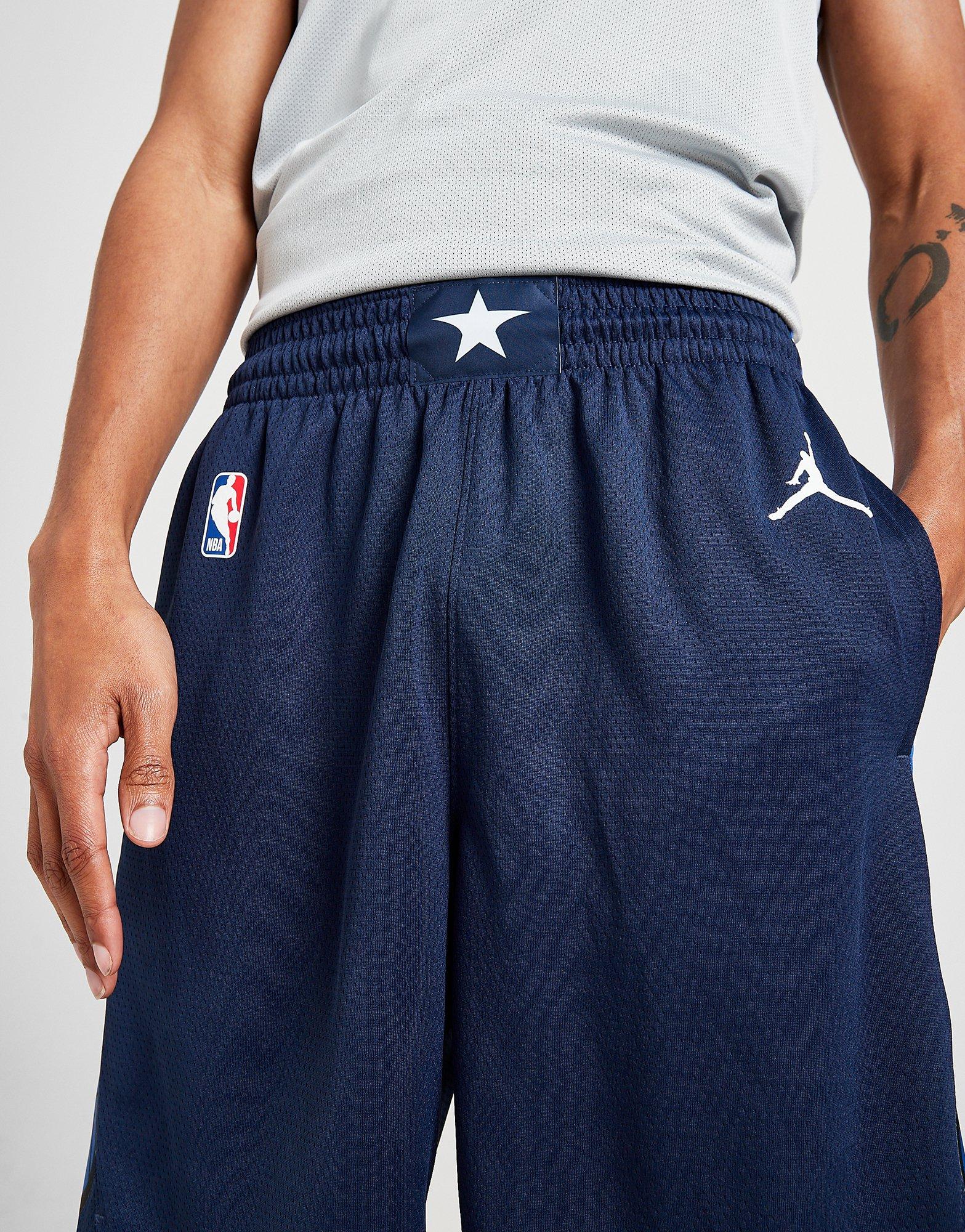 Short Jordan Nba Dallas Mavericks Statement Edition Bleu Suisse