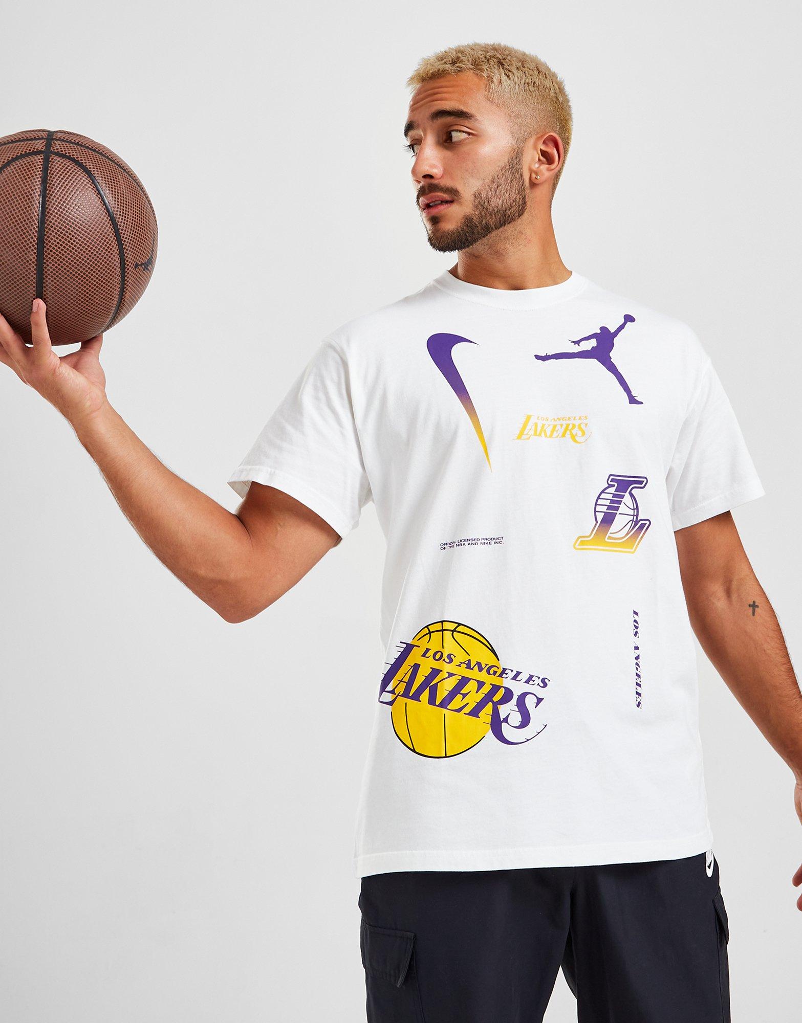 T-shirt Jordan Nba Los Angeles Lakers Max90 Blanc Suisse