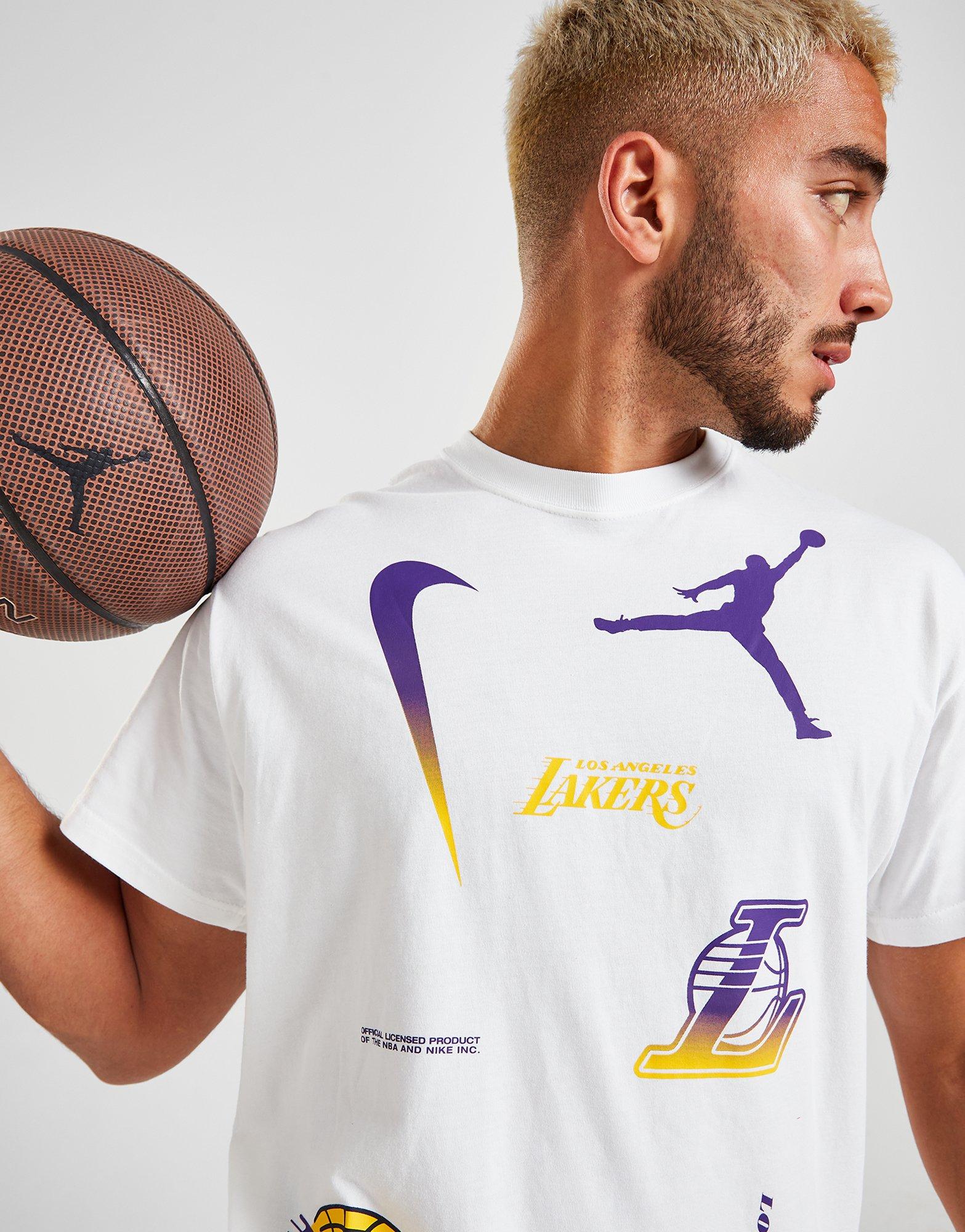 T-shirt Jordan Nba Los Angeles Lakers Max90 Blanc Suisse