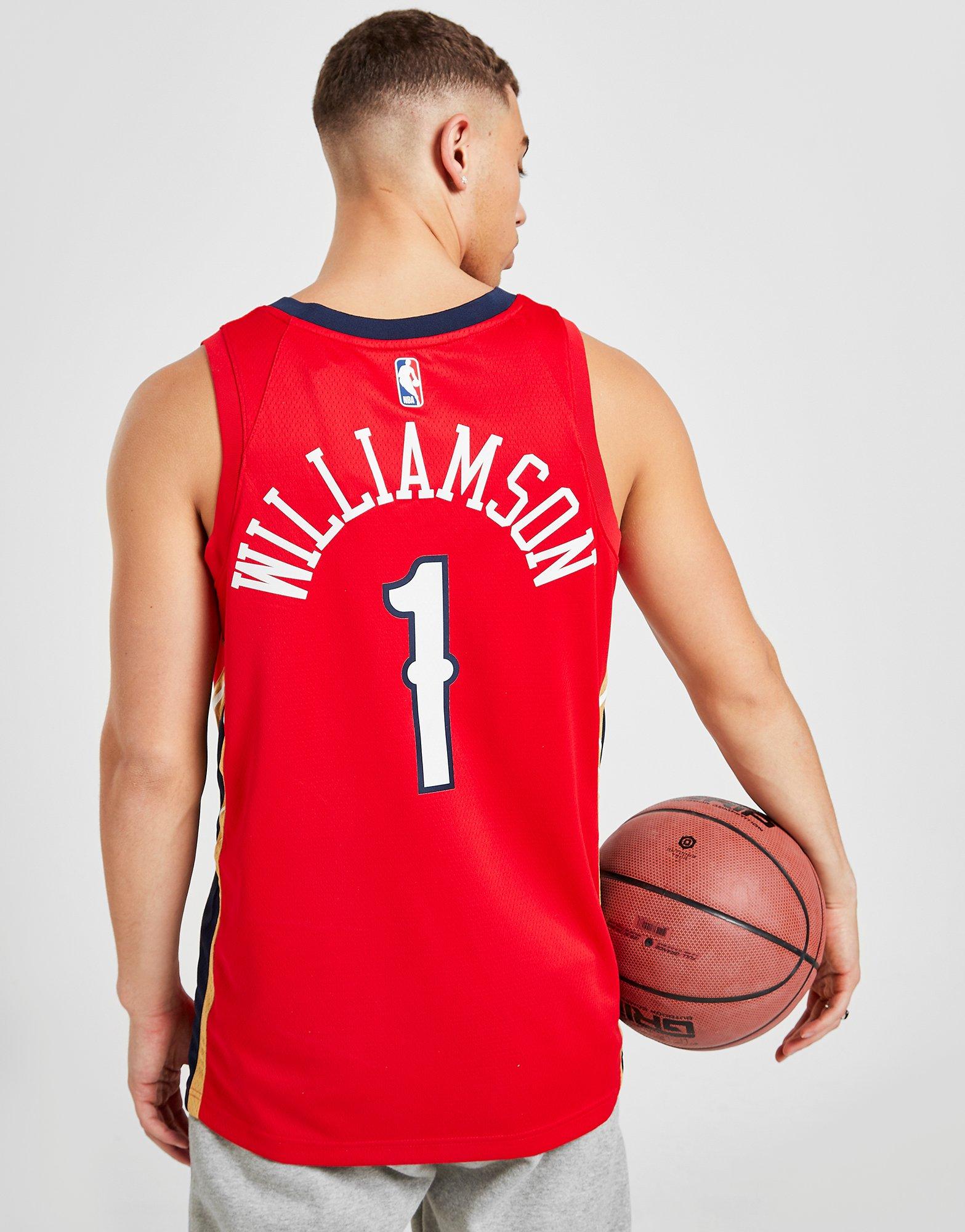 Maillot Jordan Nba New Orleans Pelicans Williamson #1 Sm Rouge Suisse