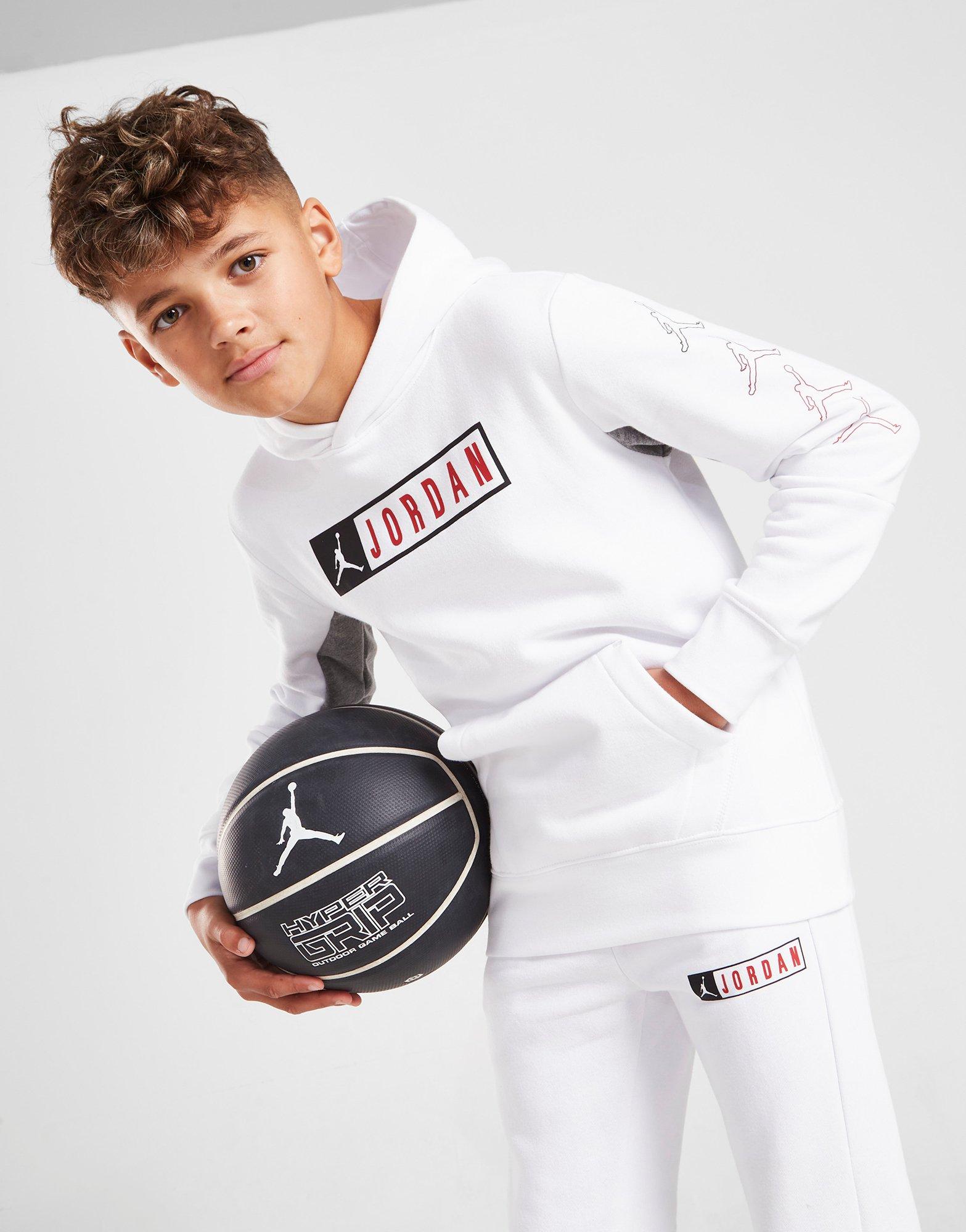 Jordan Overhead Box Repeat Hoodie Junior Blanc Suisse