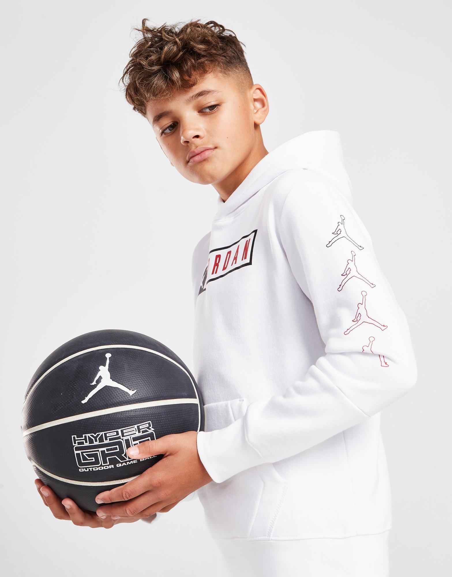 Jordan Overhead Box Repeat Hoodie Junior Blanc Suisse