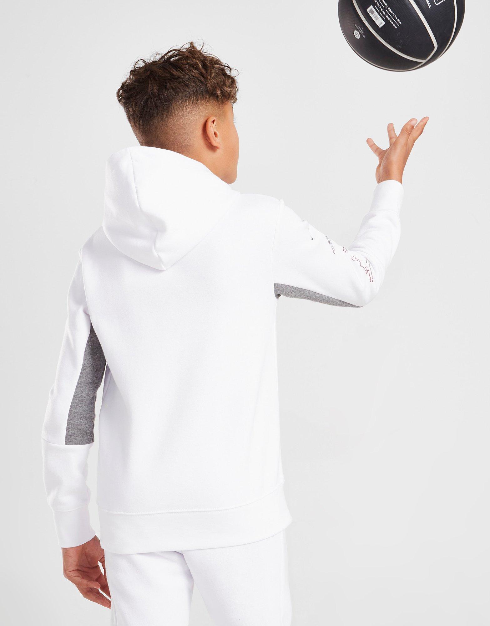 Jordan Overhead Box Repeat Hoodie Junior Blanc Suisse