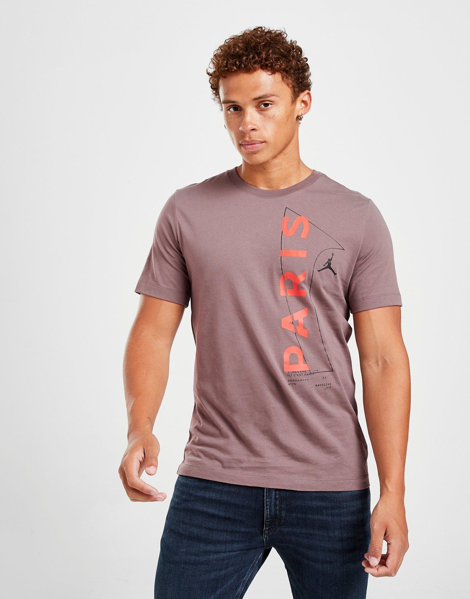 T-shirt Jordan Paris Saint Germain Wordmark Marron Suisse