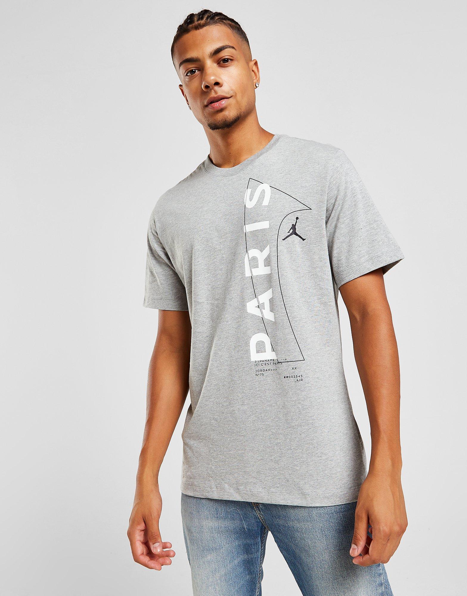 T-shirt Jordan Paris Saint Germain Wordmark Gris Suisse