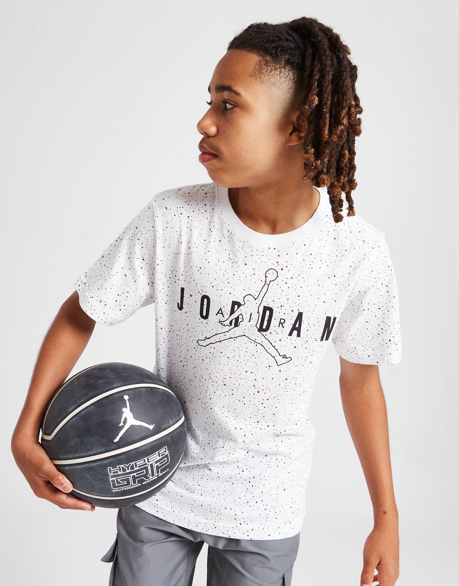 Jordan Speckle T-shirt Manches Courtes Junior Blanc Suisse