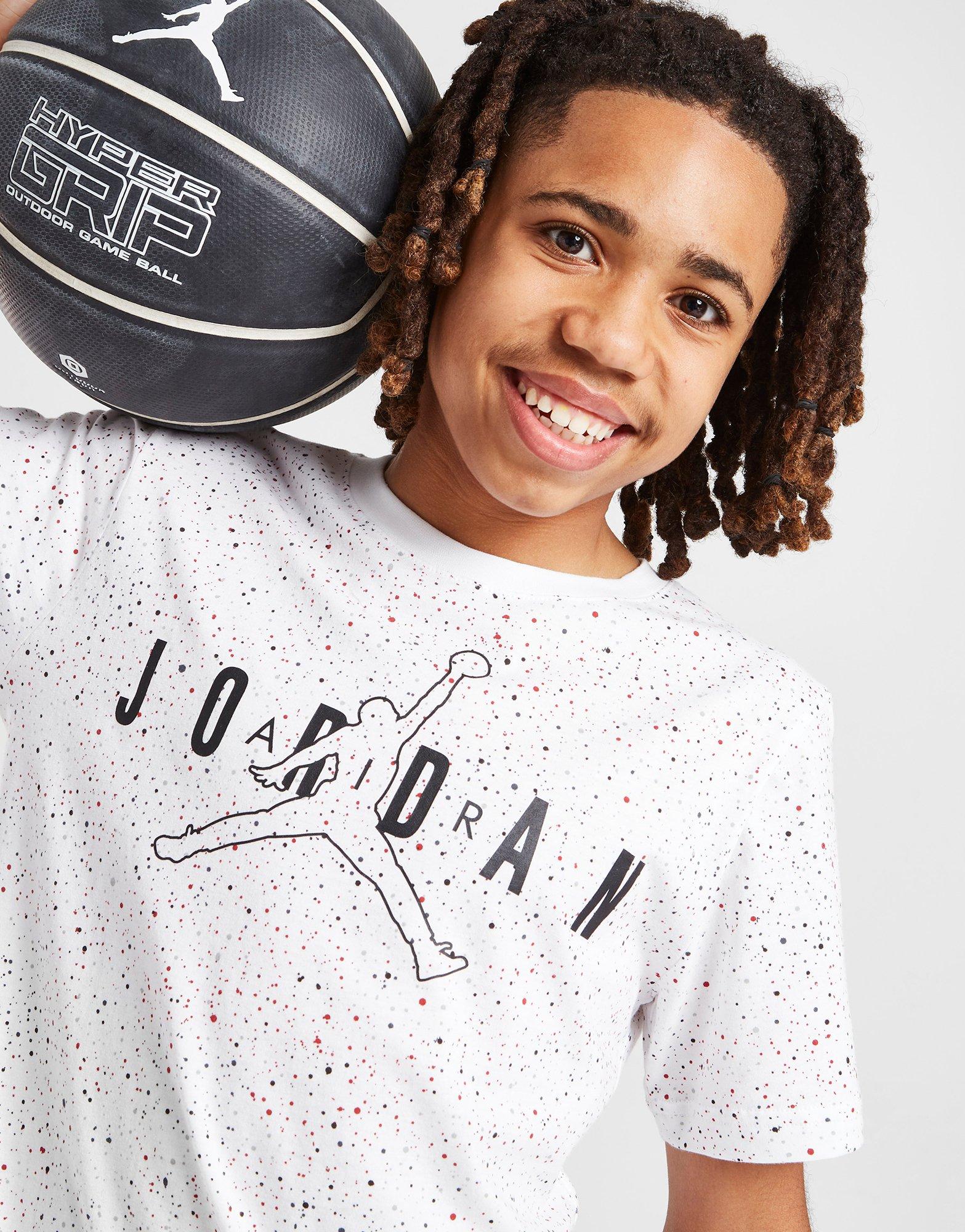 Jordan Speckle T-shirt Manches Courtes Junior Blanc Suisse