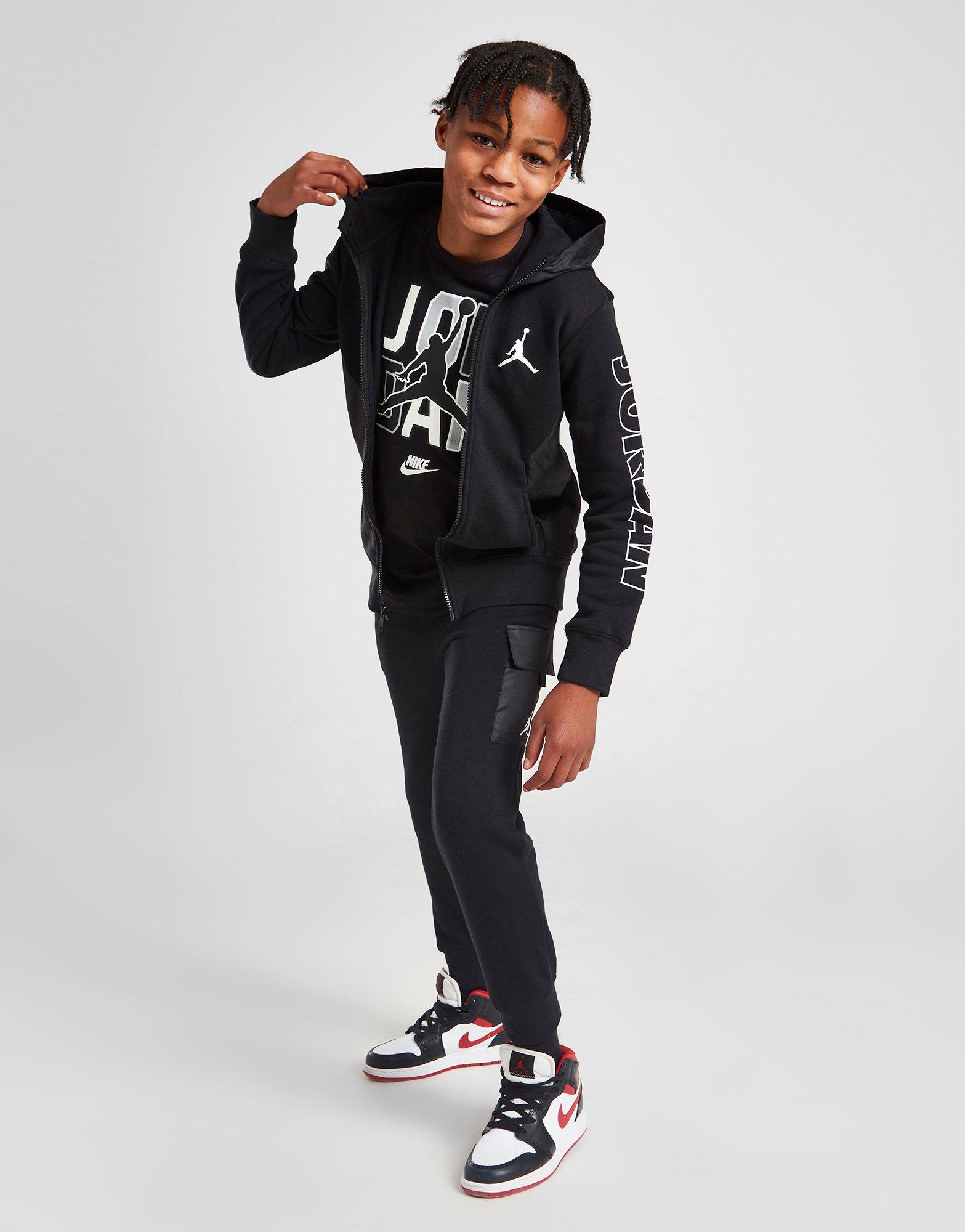 Jordan Survêtement Tissé Overlay Polaire Junior Noir Suisse